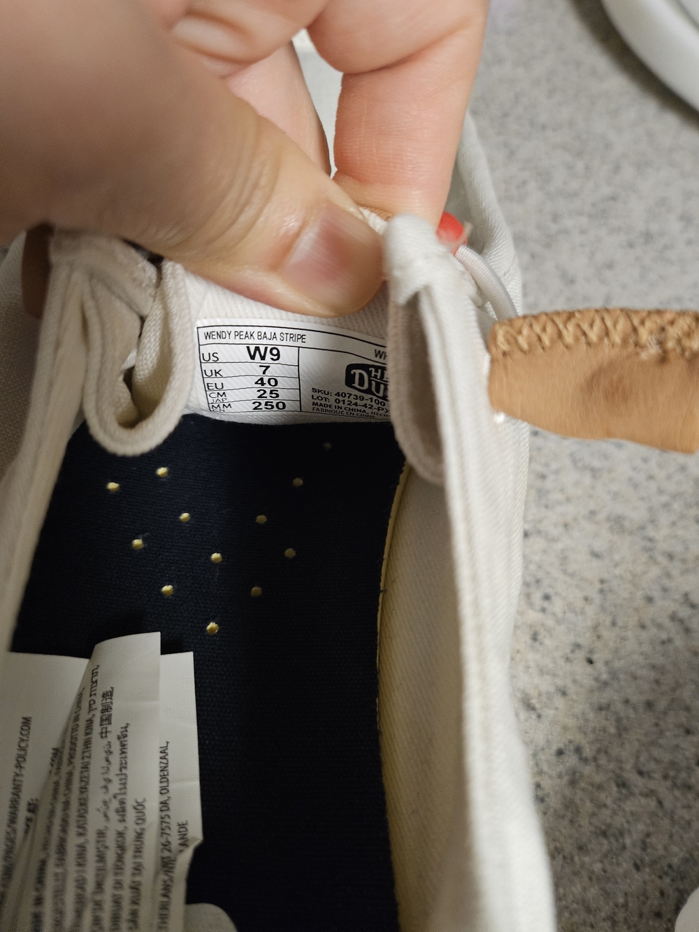 Hey Dude Women's Cream Canvas Slip-On Flats with Red & Blue Bead Accents - Picture 5 of 11